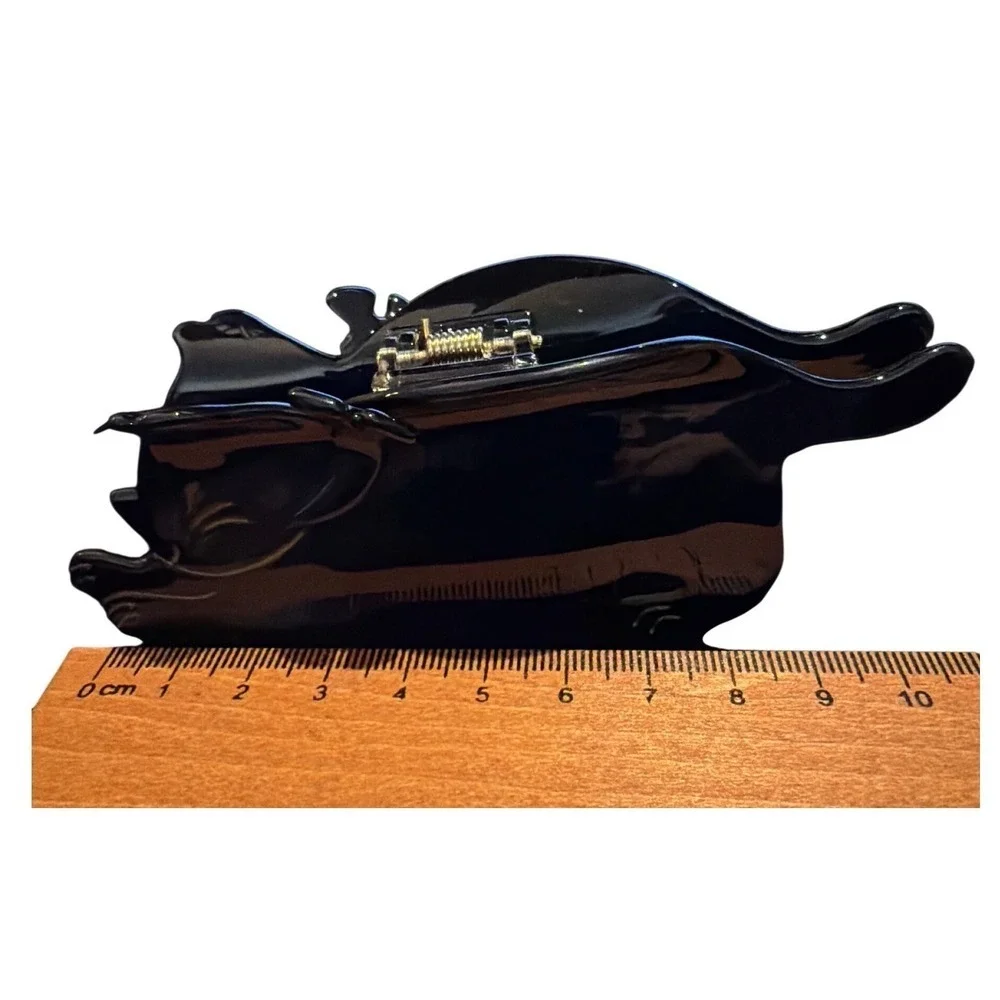 Black Cat Hair Clip Claw Shiny Cute‎ New